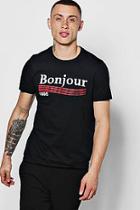 Boohoo Bonjour Slogan T-shirt
