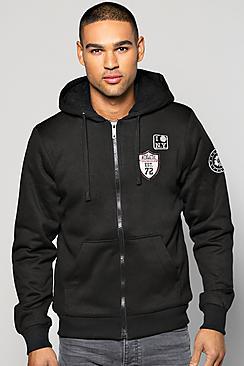 Boohoo Borg Lined Zip Through Jacket