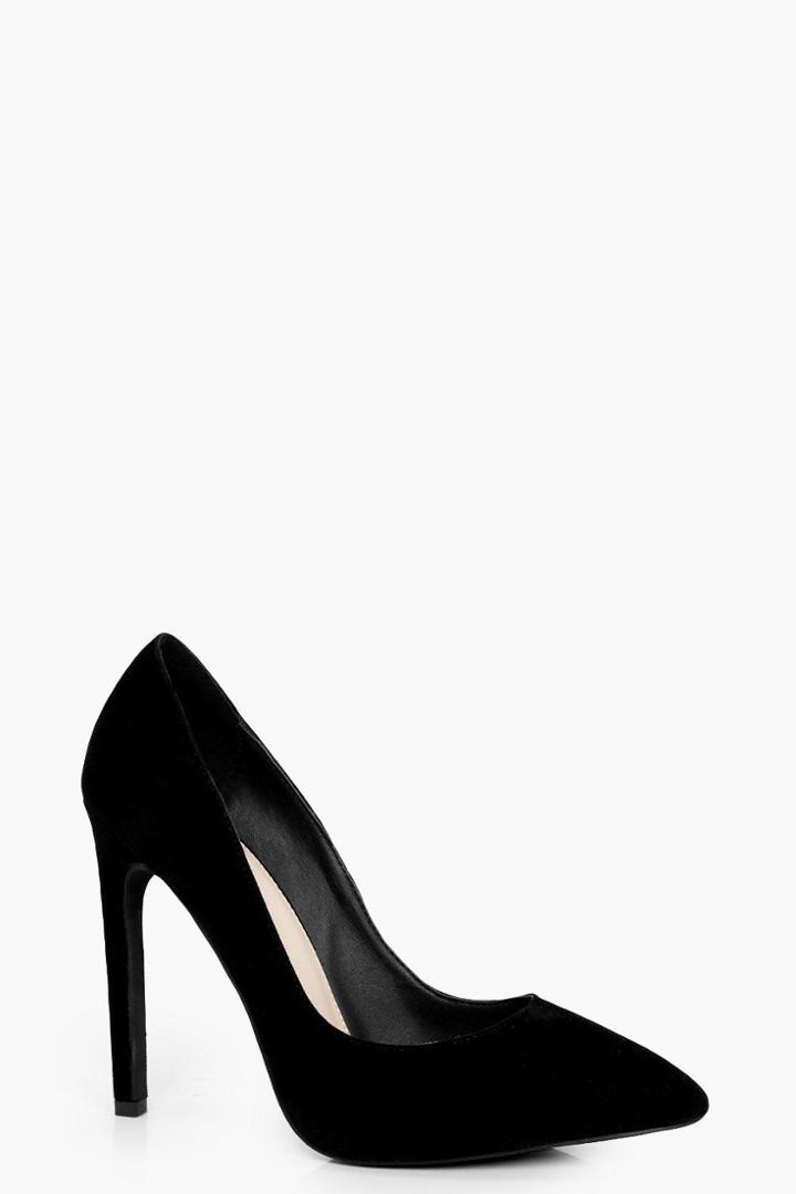 Boohoo Katie High Heel Court Shoe Black