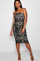 Boohoo Katherine Lace Bandeau Midi Dress