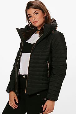 Boohoo Plus Padded Short Jacket