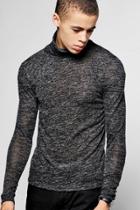 Boohoo Long Sleeve Knitted Roll Neck Jumper Black