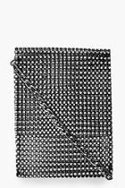 Boohoo Diamante Chain Mail Cross Body Bag