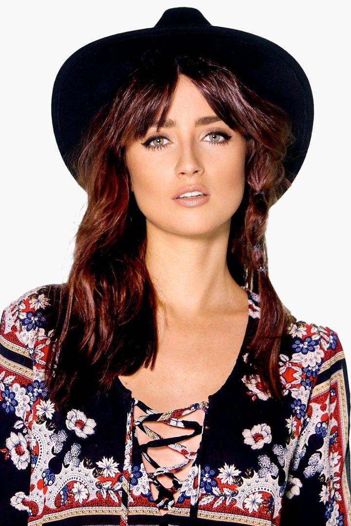 Boohoo Heidi Ribbon Trim Fedora Hat Black