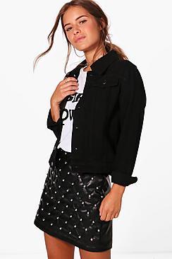 Boohoo Petite Holly Western Denim Jacket