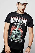 Boohoo Macabre Skull Print T Shirt