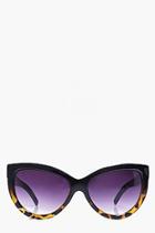 Boohoo Skye Half Tortoise Frame Cat Eye Fashion Glasses