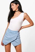Boohoo Camila Mini Denim Skorts