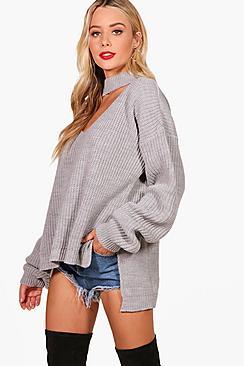 Boohoo Choker Oversized Jumper