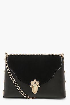 Boohoo Metal Clasp Western Bag