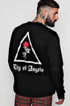 Boohoo Loose Fit City Of Angles Long Sleeve T-shirt