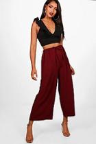 Boohoo Sarah Woven Crepe Longer Length Culotte