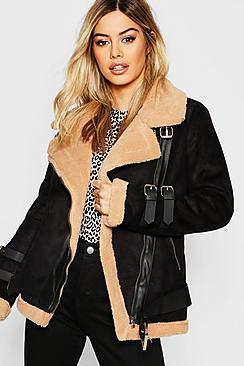 Boohoo Petite Aviator Jacket