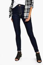 Boohoo Helen High Rise Indigo Tube Jeans