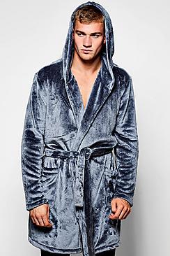 Boohoo Hooded Fleece Dressing Gown