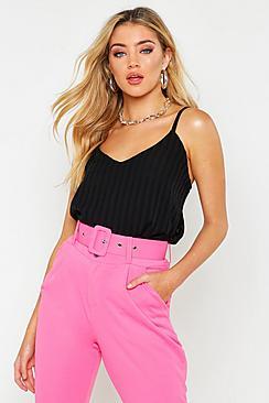 Boohoo Sheer Stripe Cami