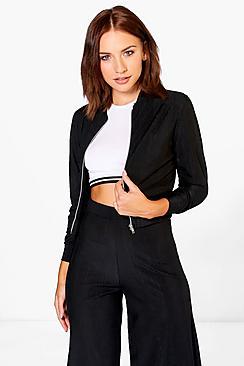 Boohoo Abigail Crinkle Bomber