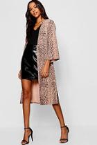 Boohoo Snake Wide Sleeve Eyelet Duster