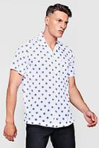 Boohoo Mono Polka Dot Short Sleeve Shirt