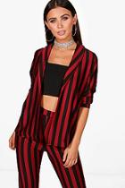 Boohoo Petite Abi Printed Co-ord Oversized Blazer