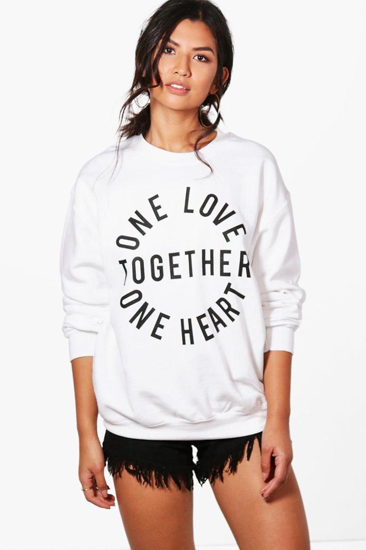 Boohoo Mcr Charity Sweat -100% Of Profits Donated To Emergency Fund White