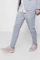 Boohoo Skinny Fit Window Pane Check Suit Trousers