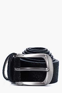 Boohoo Black Faux Ponyskin Belt