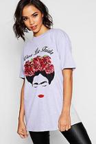 Boohoo Frida Kahlo Licensed T-shirt
