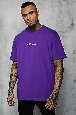 Boohoo Oversized Lime Man Signature T-shirt