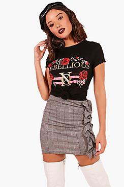 Boohoo Hannah Rebellious Slogan Print T-shirt