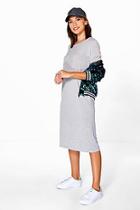Boohoo Cleo Oversized Drape Midi Dress