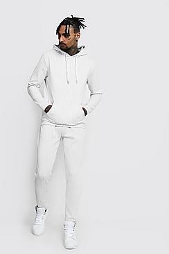 Boohoo Jacquard Stripe Man Hoodie