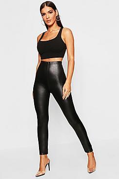Boohoo Leather Look Leggings