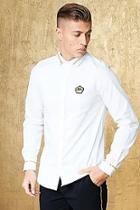 Boohoo Long Sleeve Shirt With Embellished Crown Badge