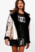 Boohoo Metallic Bonded Aviator