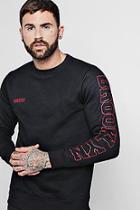 Boohoo Side Printed Brooklyn Sweater