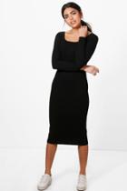 Boohoo Lila Long Sleeve T-shirt Black