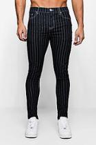 Boohoo Super Skinny Pinstripe Denim Jeans