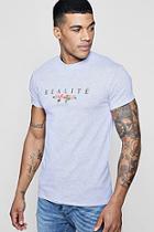 Boohoo Realite Floral Embroidered T-shirt