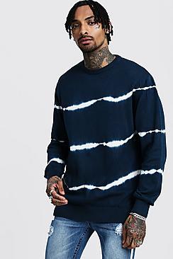 Boohoo Tie Dye Stripe Knitted Jumper