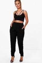 Boohoo Plus Zoe Formal Pleated Cuff Trouser