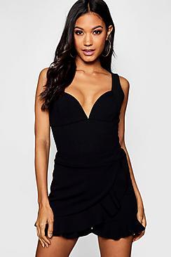 Boohoo Ruffle Woven Skort