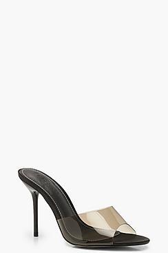 Boohoo Peeptoe Clear Mules