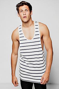 Boohoo Stripe Print Race Back Vest