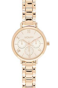 Boohoo Rose Gold Classic Bracelet Watch