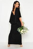 Boohoo Cape Split Back Maxi Dress