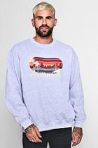 Boohoo Oversized Tropicana Print Sweatshirt