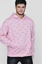 Boohoo Oversized Man All Over Print Hoodie Co-ord