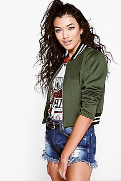 Boohoo Sofia Crop Bomber
