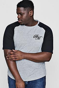 Boohoo Big And Tall Longline Knitted Raglan T-shirt